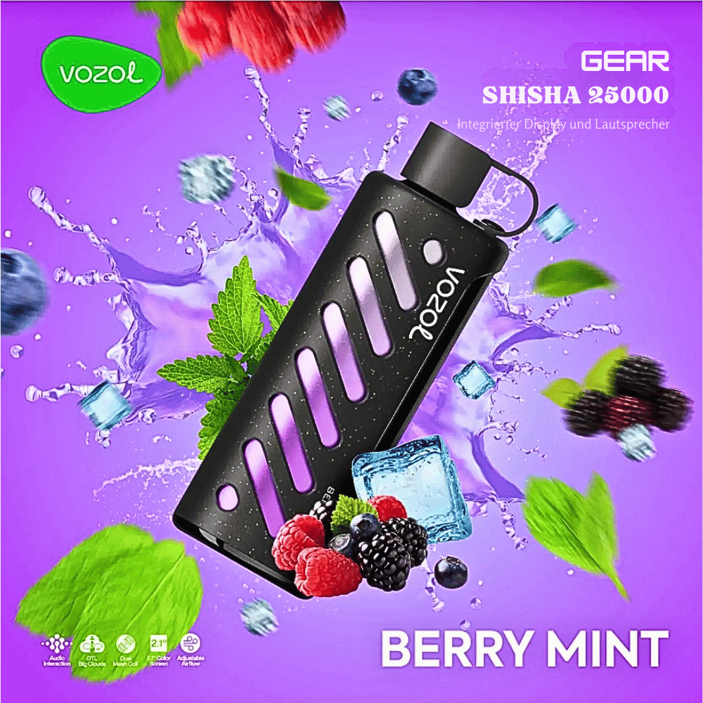 Vozol Vape - Gear 25K Vape - Berry Mint - Vozol